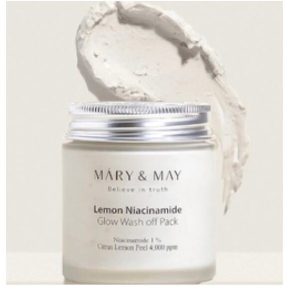 K-Care: Mary & May Lemon Niacinamide Glow Wash Off Mask Pack - Picture 2 of 2